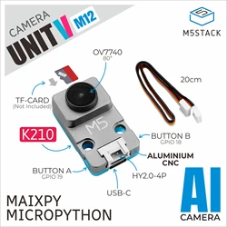 M5Stack Official UnitV K210 AI Camera M12 Version (OV7740)