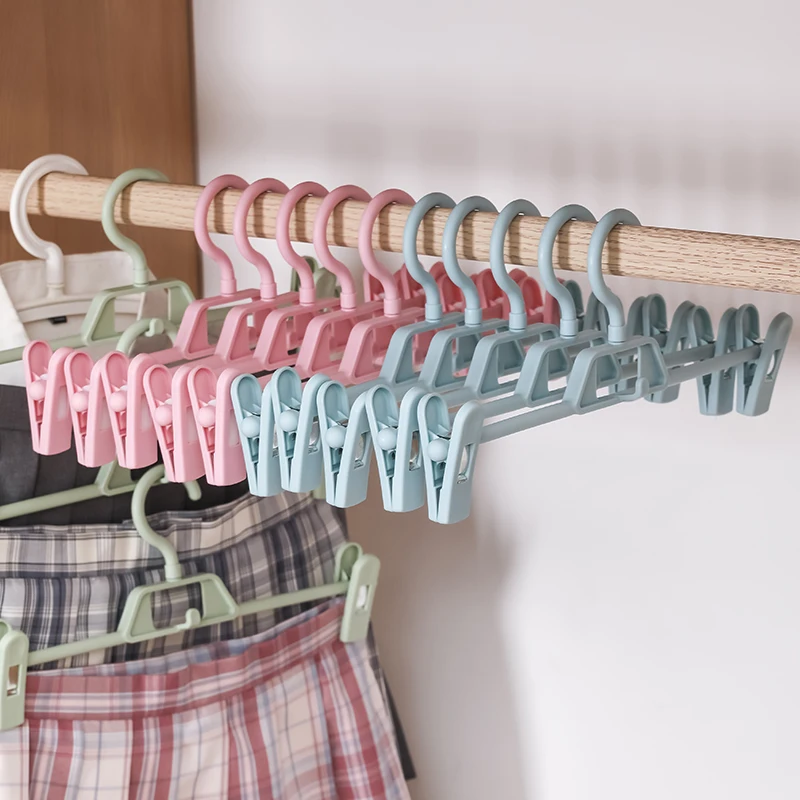No-Trace Home Use Pants Hanger Anti-Slip Pants Clamp JK Skirt Clamp Underwear Clamp Hanfu Anti-Flyaway Crease Strong Pants Hook