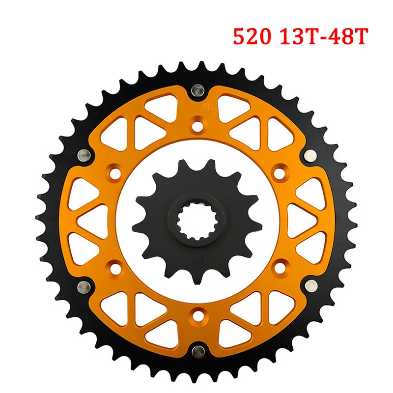 Motorcycle 13T 45T 46T 47T 48T 49T 51T 52T Front & Rear Sprocket For SUZUKI DR250 DRZ250 RM250 RMX250 RV90 DR350 DR400 DRZ400