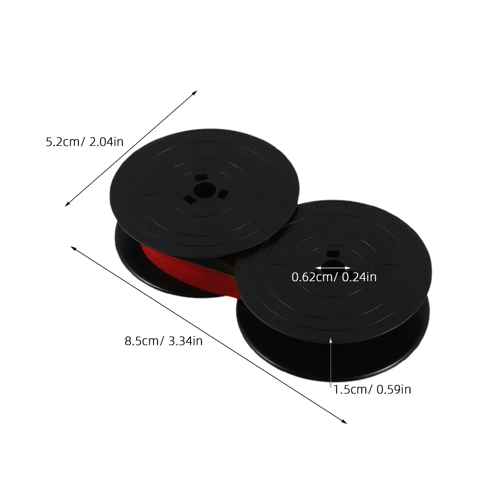2Pcs Standard Typewriter Ribbon for Old Manual Typewriters High Sensitivity Ink Flow Retro Universal Ribbon for Writing