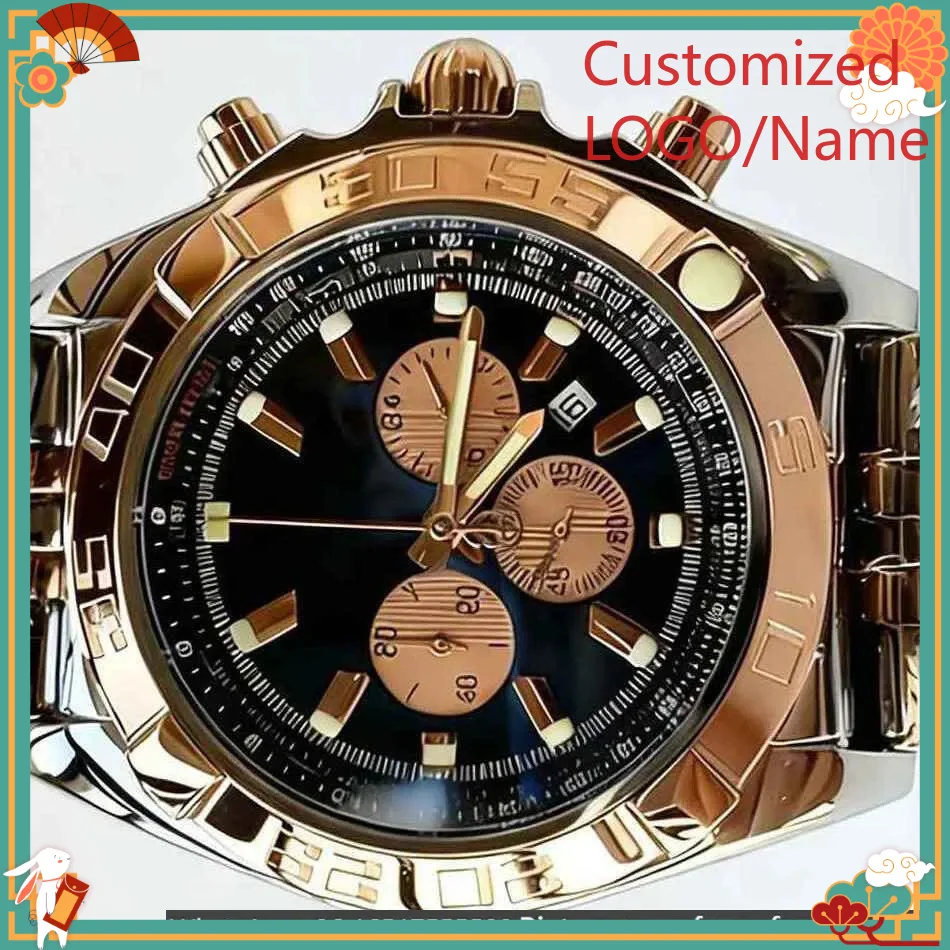 DONG Store 45mm Men's Quartz Movement 904l Stainless Steel  Luxury Watches-b Customized Watch view 4
