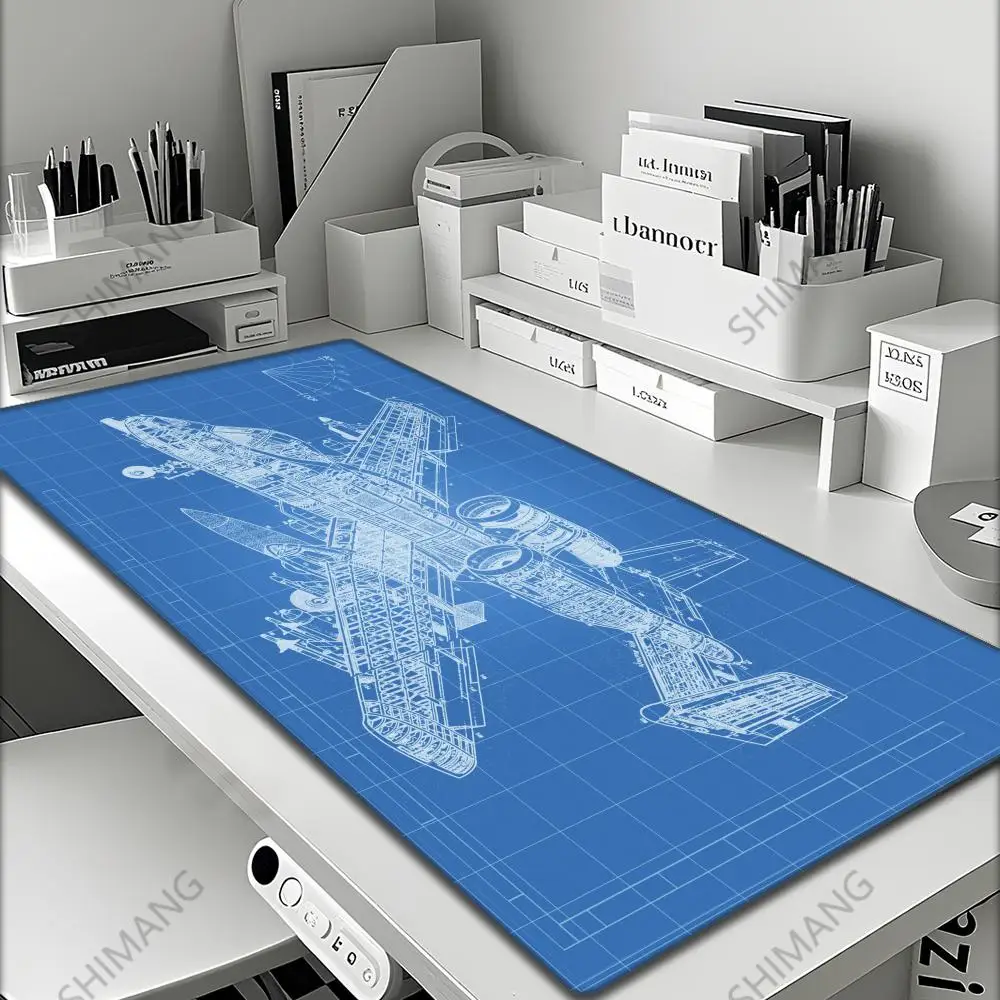 

Flugzeuge, Schiff und Auto-Blaupausen, Mauspad, Werkzeugmatte, HD-Druck, Computer, Gamer, Rastkante, rutschfeste Mauspads, XXL90