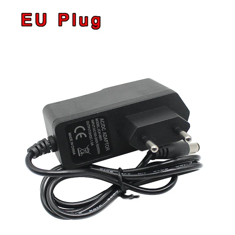 6V 1A  AC to DC 100V-240V Wall Charger Power Supply 1000ma Adapter Converter adaptor Transformer US EU Plug charging 5.5mm*2.5mm
