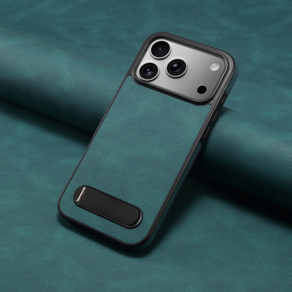 

Retro style PU Leather Phone Case For iPhone 17 16 15 14 13 Pro Max With Stand For MagSafe Wireless Charging Drop-proof Cover