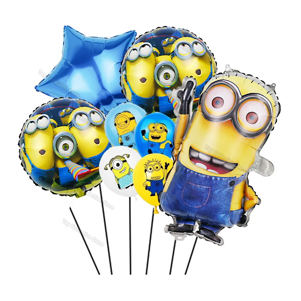 Minions de látex para niños, globo de aire redondo de 12 pulgadas, 18 pulgadas, decoración festiva, suministros para fiestas de cumpleaños, regalos