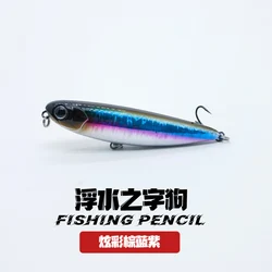 Señuelo de pesca con lápiz Topwater, 60/85mm, 6/12g, cebo flotante de superficie, señuelos de agua superiores para aparejos alimentadores de Lucio y lubina