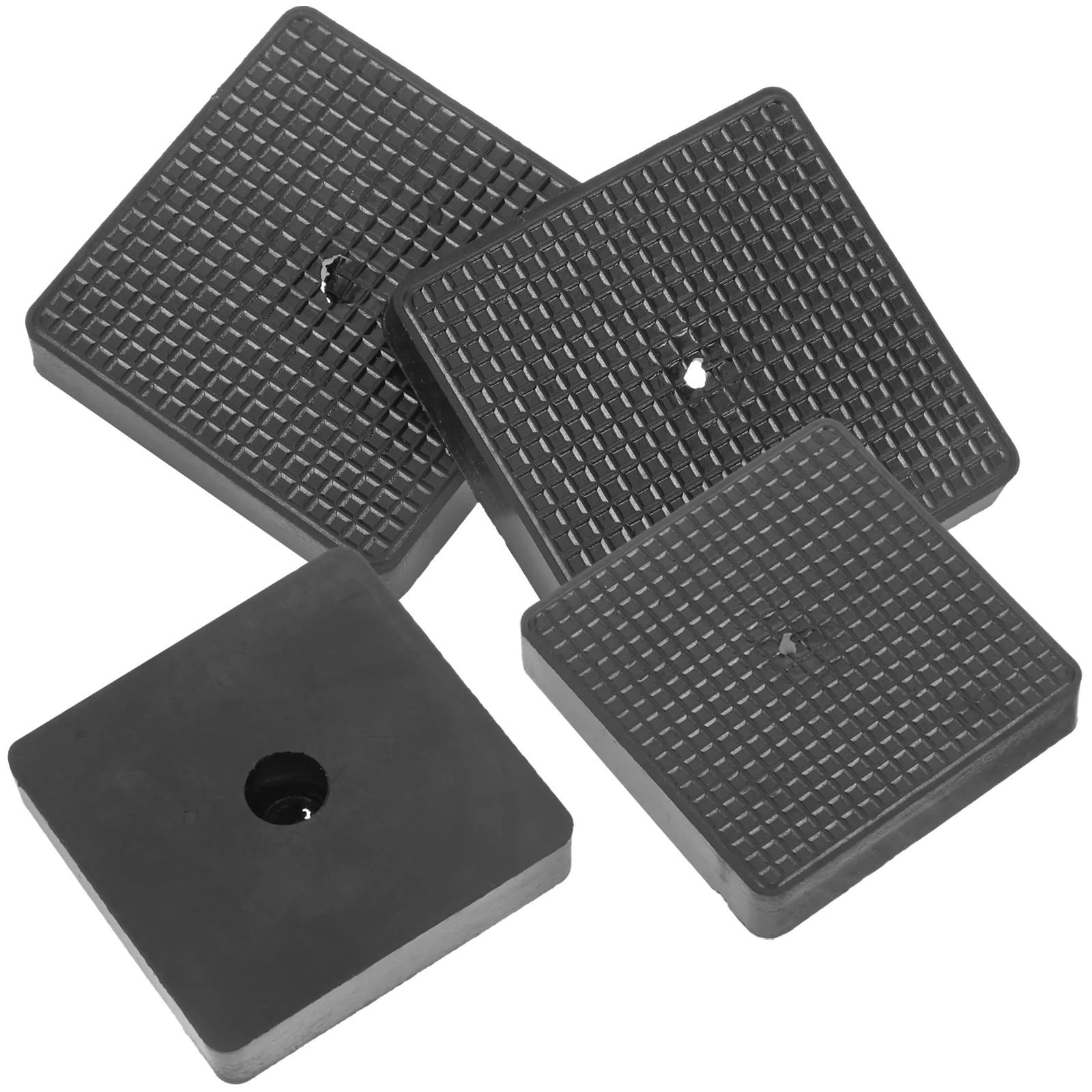 

4 Pcs Punch Hole Washing Machine Rubber Shock Absorber Mat for Washer and Dryer Vibrant Pad