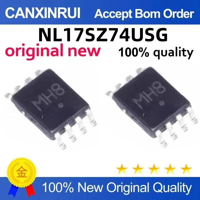 (10-300piezas)New NL17SZ74USG Silk Screen: MH5 MH5 MSOP-8 Spot Chip IC One Start