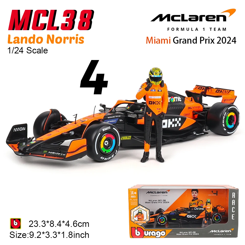 bburago-1-24-2024-mclaren-f1-team-winning-doll-4--lando-norris-81--oscar-piastri-paint-formule-un-modele-de-voiture-super-jouet-en-alliage