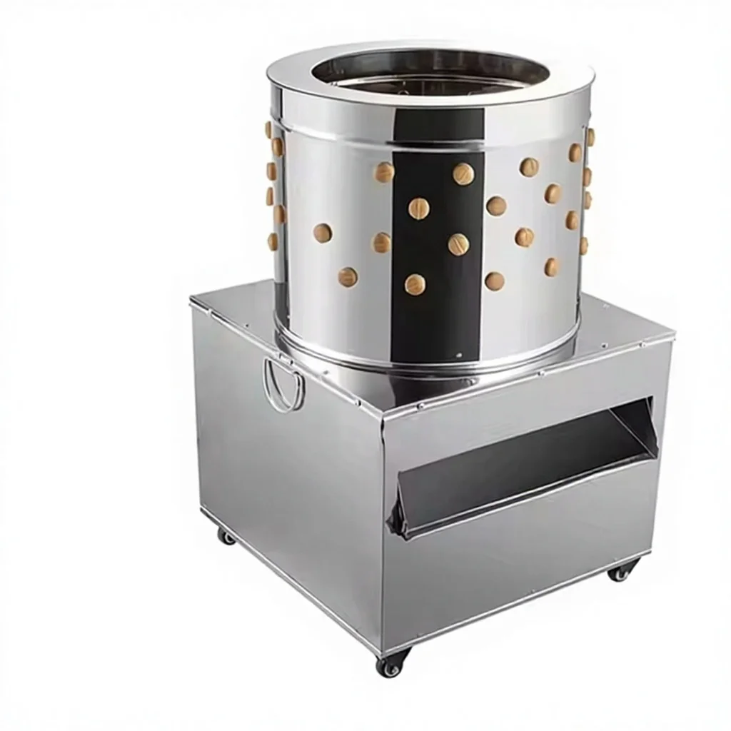 Stainless Steel Motorized Mini Chicken Duck Goose Plucker & Poultry Defeather Machine 220V 25 BPM Capacity High Efficiency