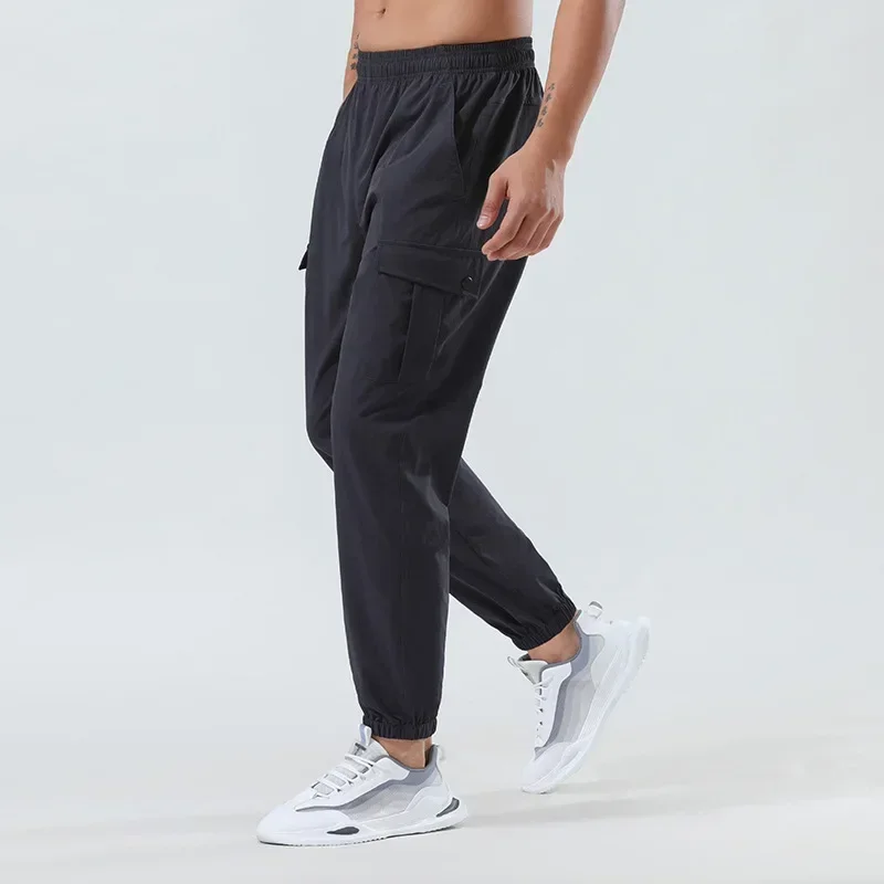 

New Running Joggers Cargo Pants Men Harem Pants Multi-Pocket Ribbons Man Sweatpants Streetwear Casual Mens Pants