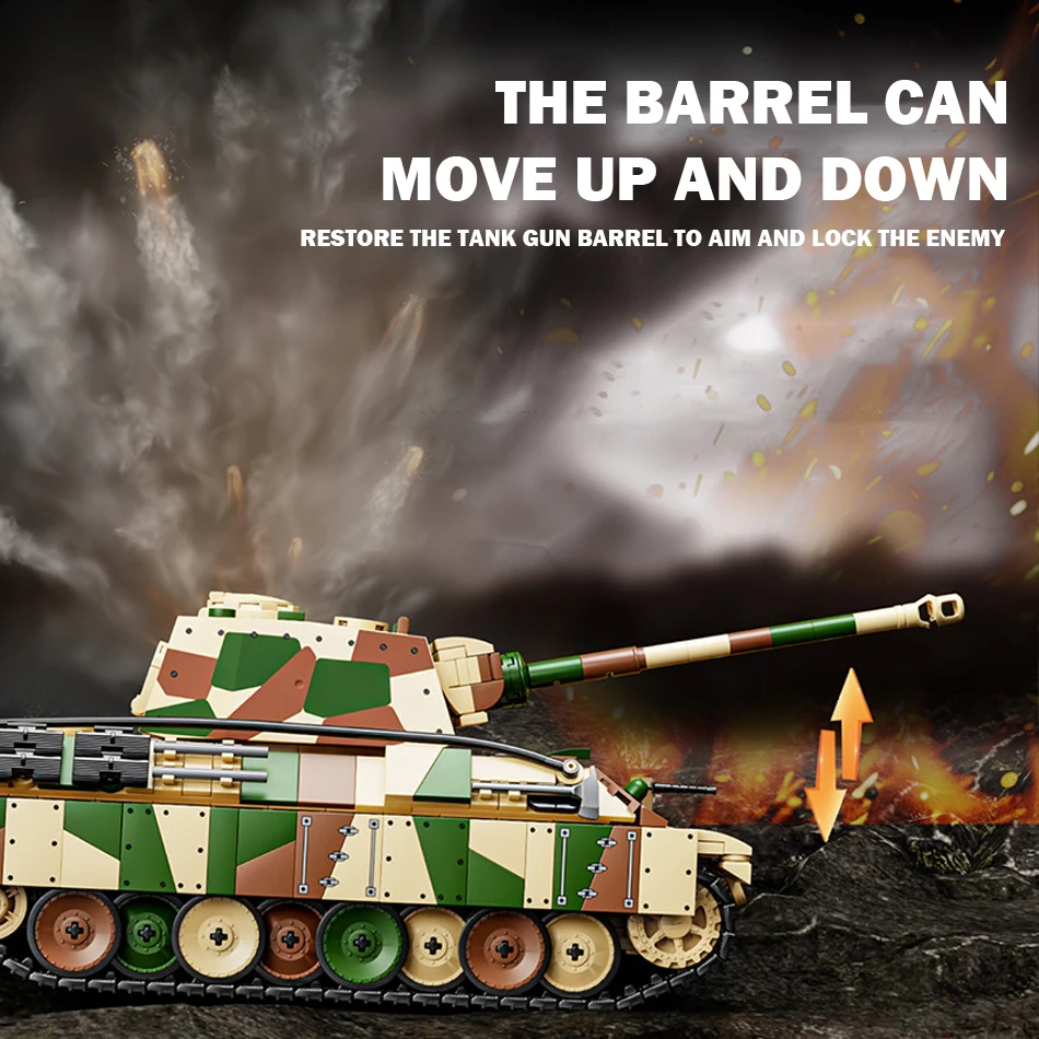 WW2 Military Series Army German Medium Tank Panther IV Ausf. F2 G Model Building Blocks Set with Figures Bricks Toys Kids Gifts