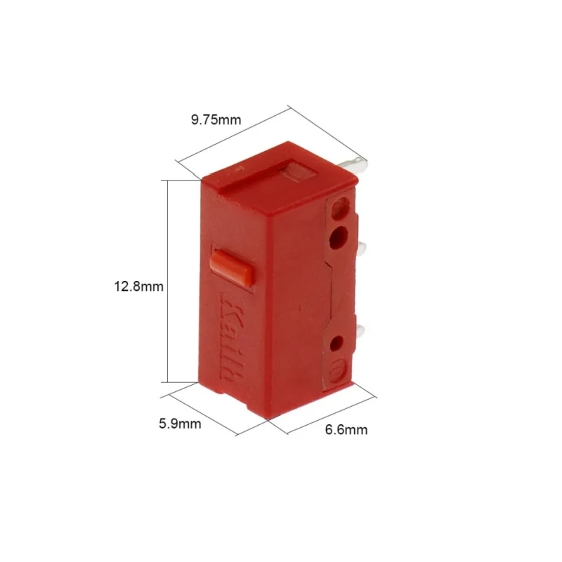 Kailh – Micro-interrupteur rouge GM4.0 60M Life, souris de jeu 3 broches pour ordinateur, bouton gauche/droit