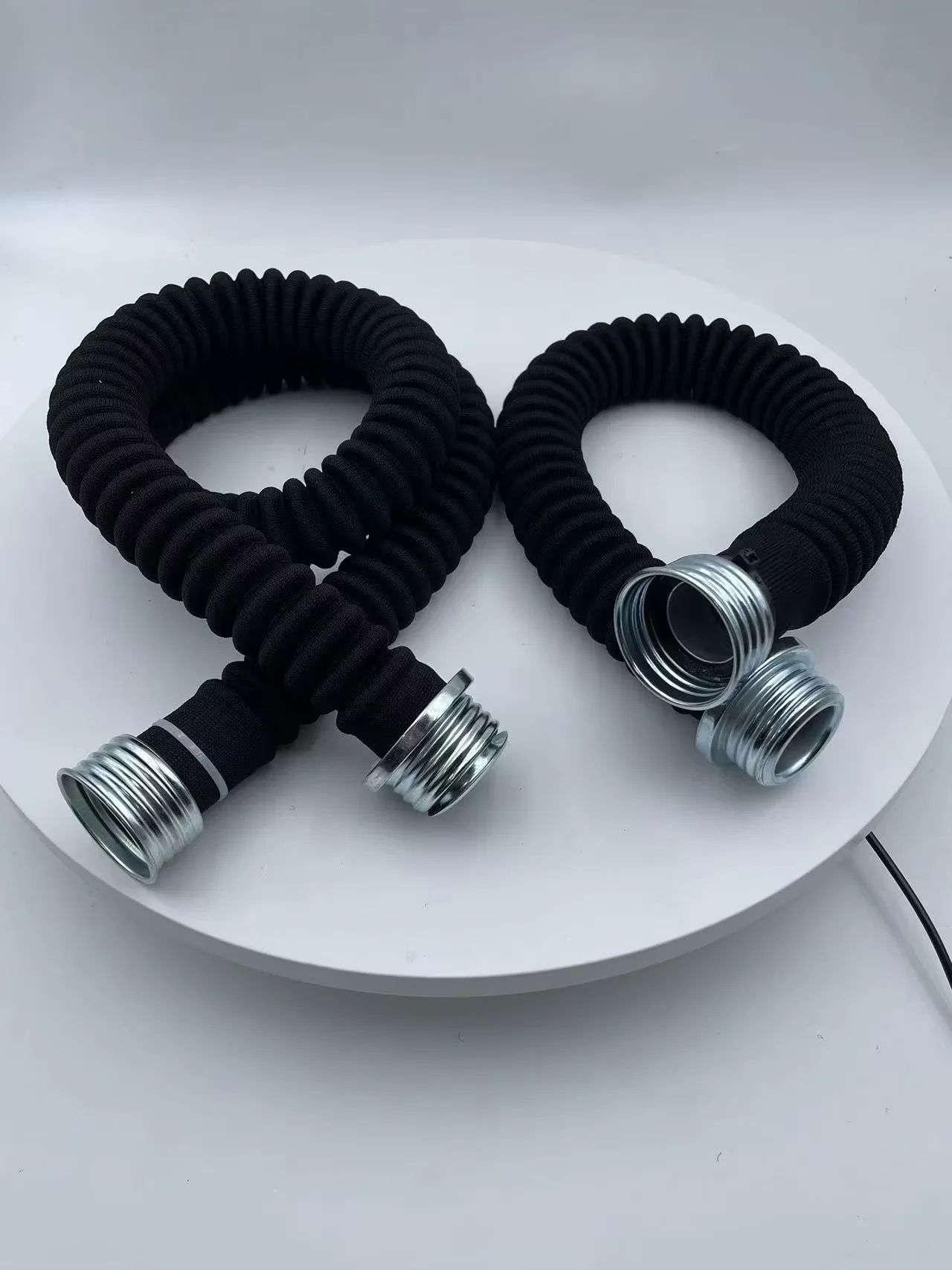 40mm Rubber Thread Hose Connector 0.5m/1m Length Gas Mask Tube Respirator Respirator Connection Tube Gas Mask Accessories