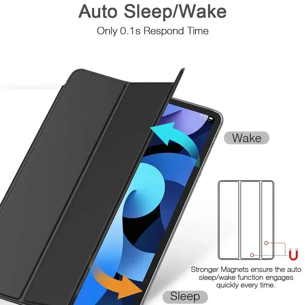 Caso para ipad ar 1 2013 9.7 flip trifold suporte caso de couro do plutônio completo inteligente auto wake capa para ipad air1 a1474 a1475 a1476 casos