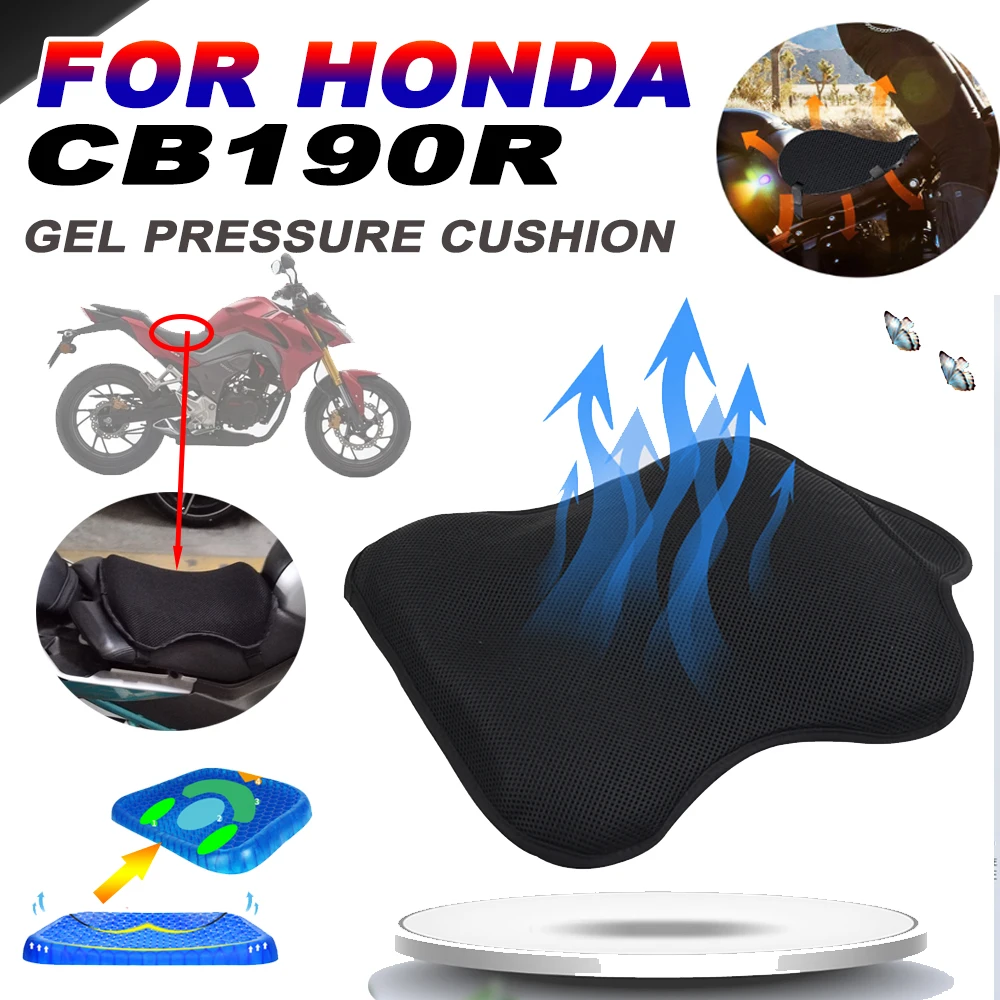 For HONDA CB190R CB 190 R CB 190R ALL YEAR Motorcycle Accessories Breathable Pressure Relief Gel Seat Cushion Cover