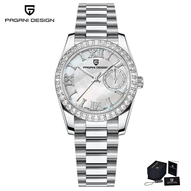 PAGANI DESIGN PD1776 Ladies Quartz Watch 32MM Japan TMI Movement Elegant Sapphire Crystal Waterproof Fashion Wristwatch