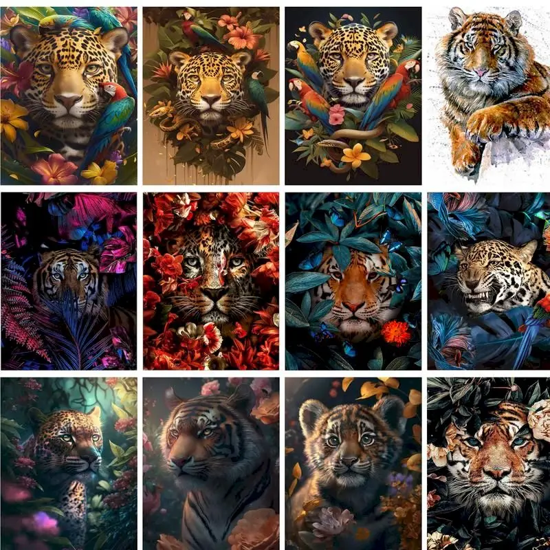 

GATYZTORY Painting By Numbers Hand Drawn Style Animals Adult Kit Scenery DIY Acrylic Paint Canva Artwork Canva Art Gift Home Dec