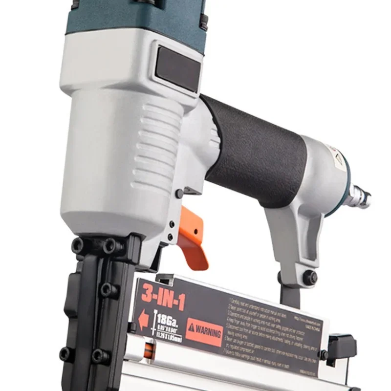 3‑in‑1 Pneumatic Nail Gun Multi‑Function Woodworking Air Nailer Apparatus Straight‑Nail‑Crown‑Staple‑Pneumatic‑Fastening