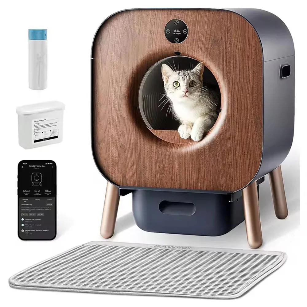 P1 Ultra Smart Automatic Litter Box Self-cleaning litter box,TÜV certification,App control, Extra Large for Multiple Cats PAWBBY