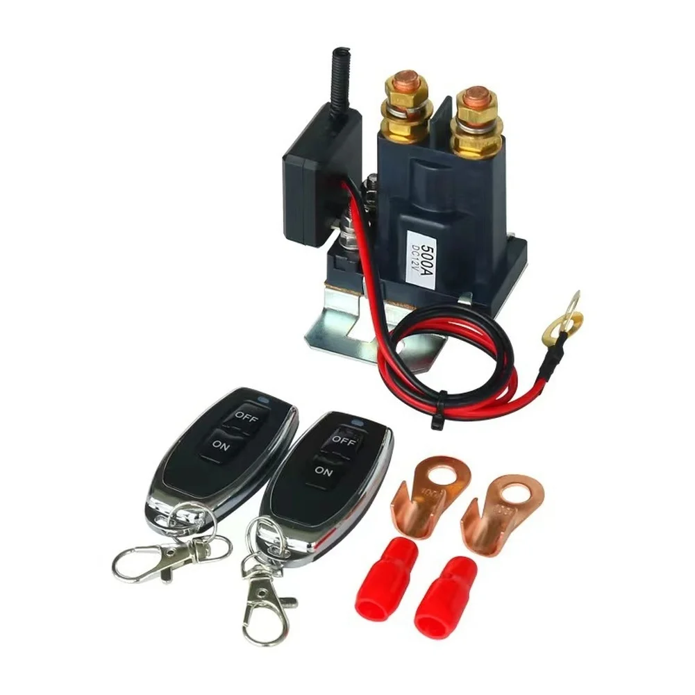 

For Vehicle Power Control Car Battery Relay Vehicle Cutoff Remote Control Operation 12V 24V Compatible Easy Installation