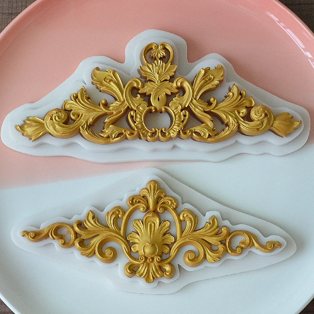 Lace Wedding Cake Silicone Edge Lace Fondant Decoration Mold Lace Photo Frame Decoration Tool Pastry Baking Tools