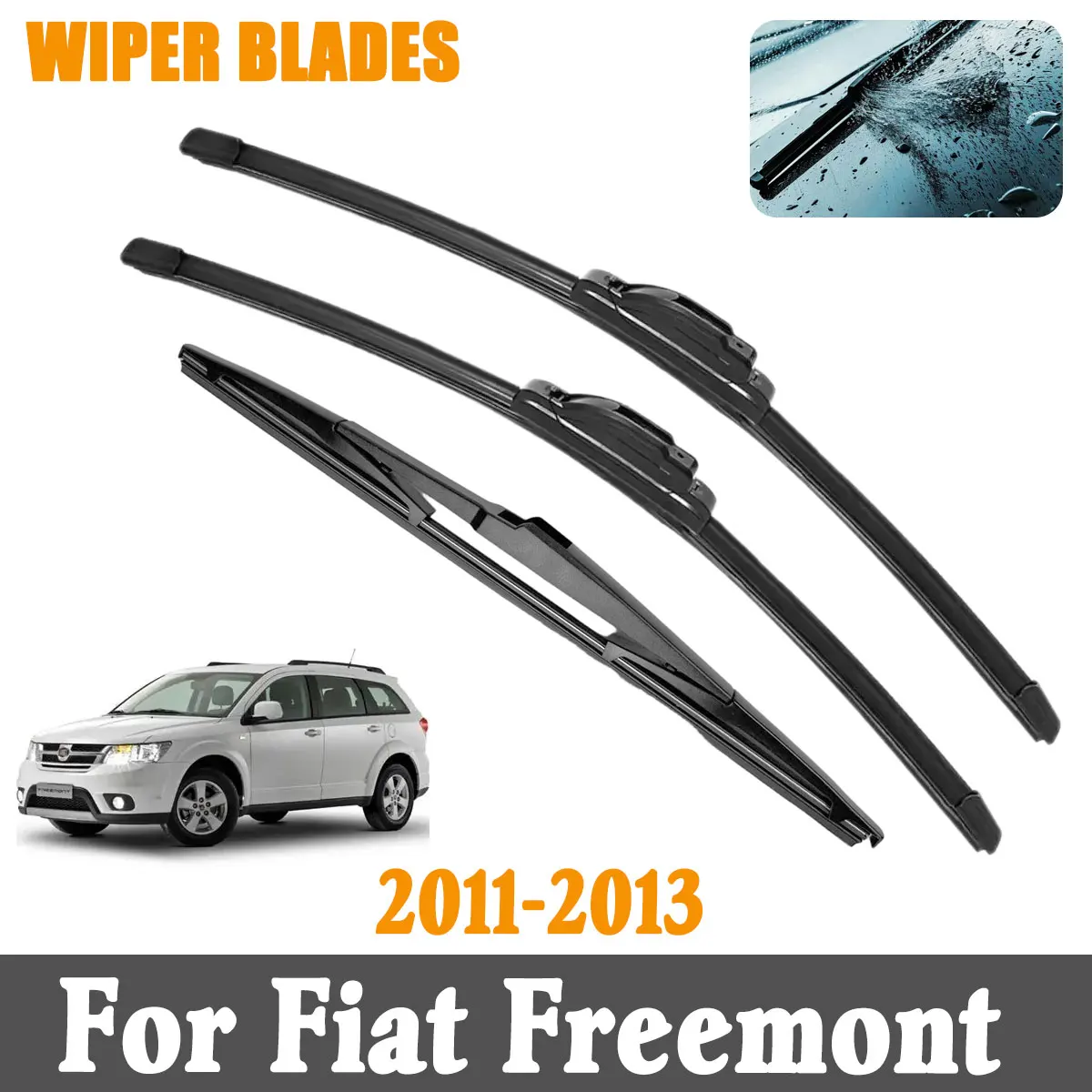 

3 шт. передних и задних щеток стеклоочистителя для Fiat Freemont 2011-2013, аксессуары для окон и лобового стекла