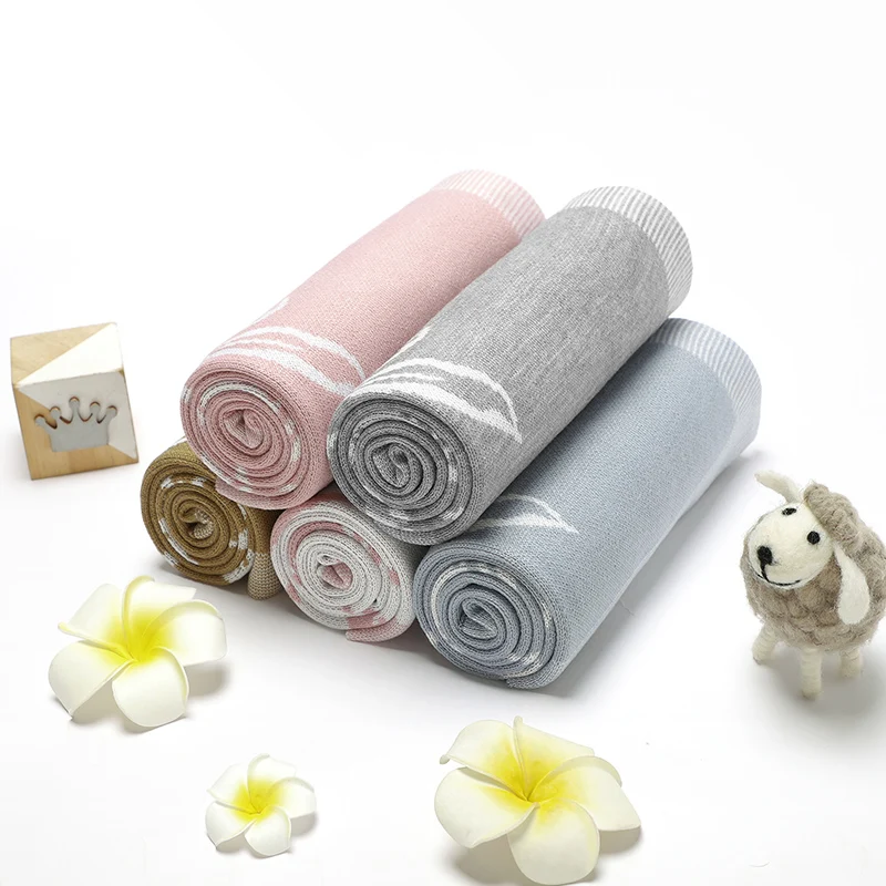 

Детское одеяло для новорожденных, модное, с цветочным узором, вязаное, для девочек и мальчиков, 90*70 см, для коляски, супермягкое, для сна