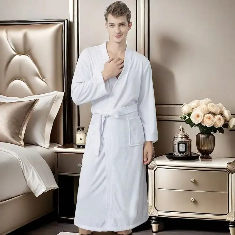 Thickened Bathrobe Quick Drying Absorbent Hotel Bathrobe Cotton Towel  Soft Couple Bath Towel