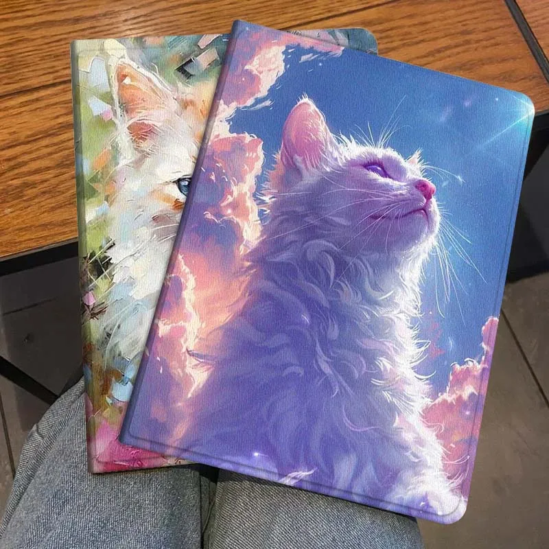 

Flower Oil Painting Cat Gift For Honor Pad 8 V8 9 GT MagicPad 13 3 2 Tab MatePad Pro Air 12 X 12.6 Foldable Tablet Case
