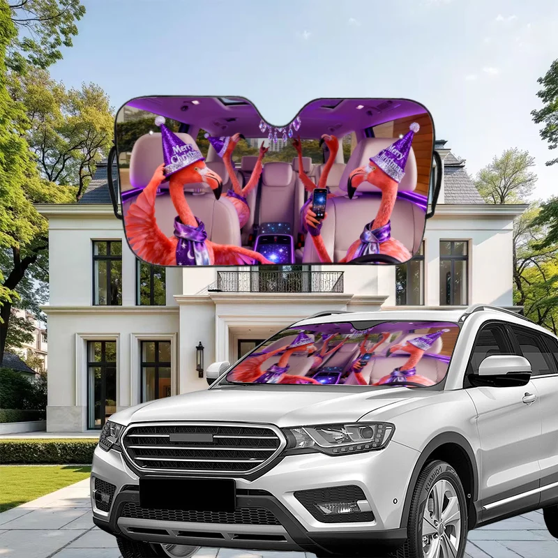 قطعة واحدة من واقي الشمس للسيارة قابل للسحب مع حماية من الأشعة فوق البنفسجية والخصوصية - درع مقاوم للحرارة مناسب للزجاج الأمامي، سهل التحمل