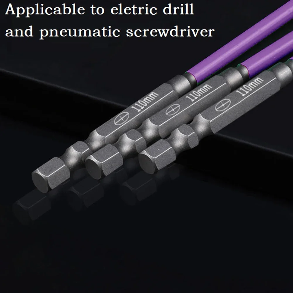 Special Slotted Cross Screwdriver Bit para eletricista, FPH2, 65mm, 110mm