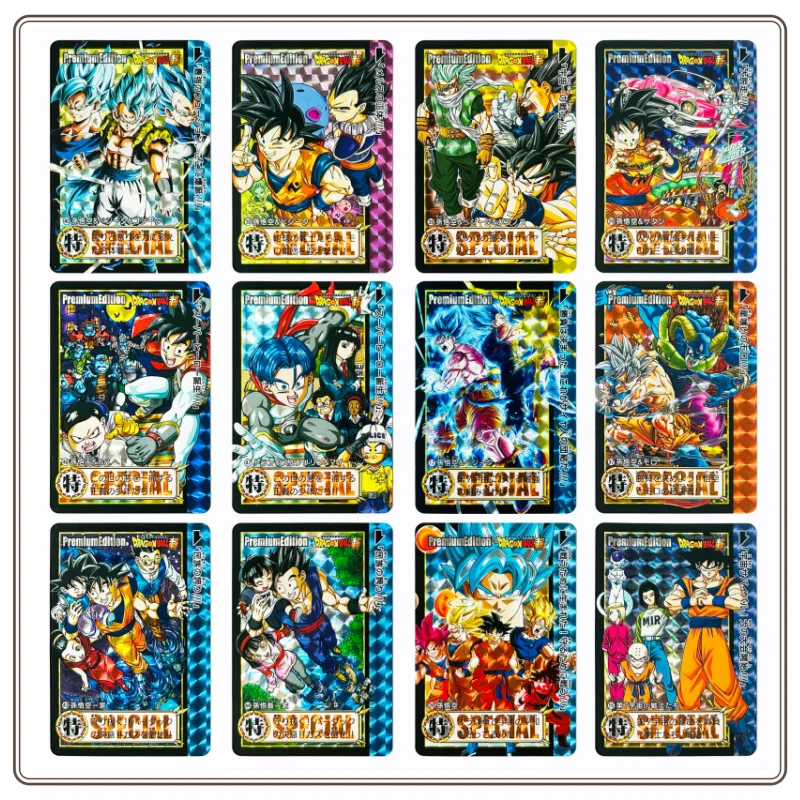 Dragon Ball Z DBZ Holo Checkered Laser Limited Edition Cards, 2 Complete Sets, TCG Game Cards, Not Stickers