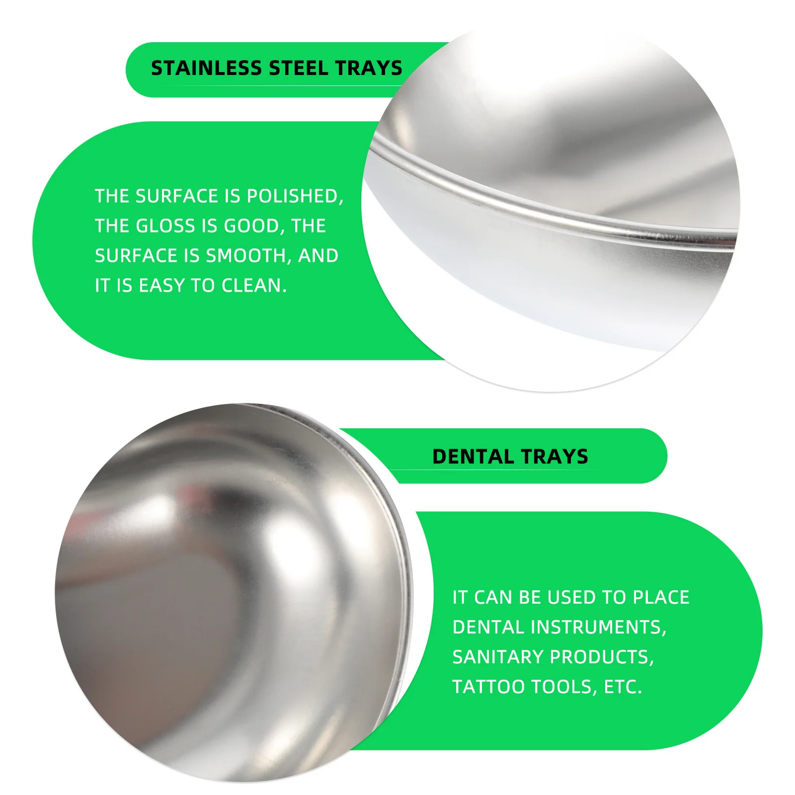 

Stainless Steel Surgical Tray Polished Smooth Surface Dental Tool Holder Instrument Storage Sterilization Plate