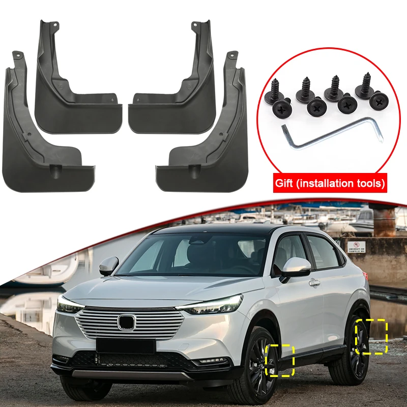 

Car Styling For Honda VEZEL HRV E EL RS 2015-2023 ABS Car Mud Flaps Splash Guard Mudguards MudFlaps Front Rear Fender Accessory