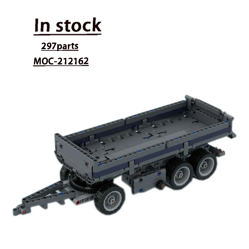 

MOC-212162 Small 3 Axle Dump Trailer Building Blocks Model 297 PartsMOC Creative Boys Kids Birthday Building Blocks Toy Gifts