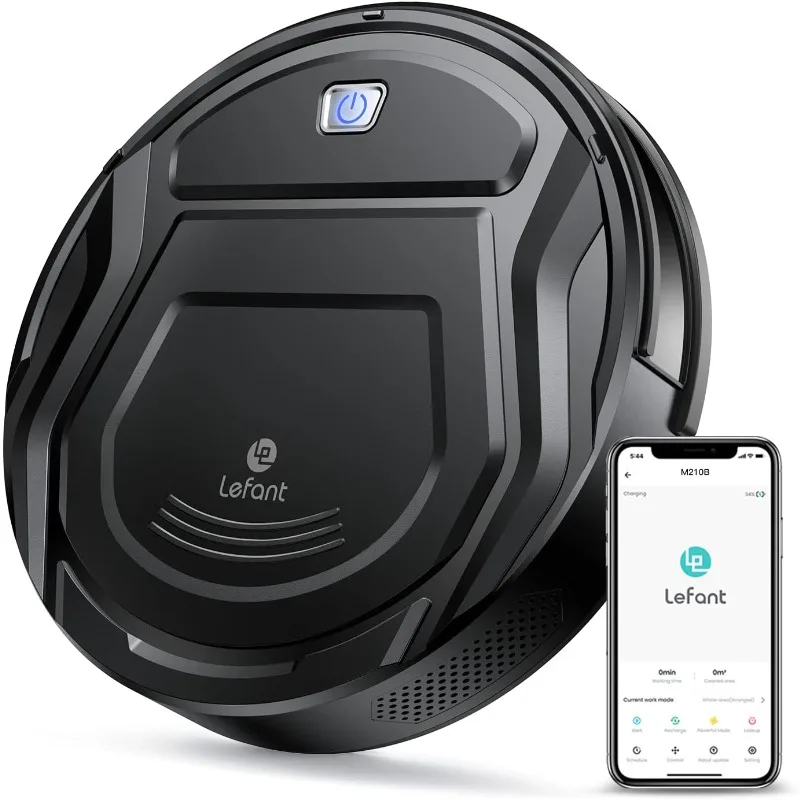 M210 Robotic Vacuums, 120 Mins Runtime, Powerful Suction, Small Body, Low Noise, Scheduled Cleaning, Automatic Self-Charging