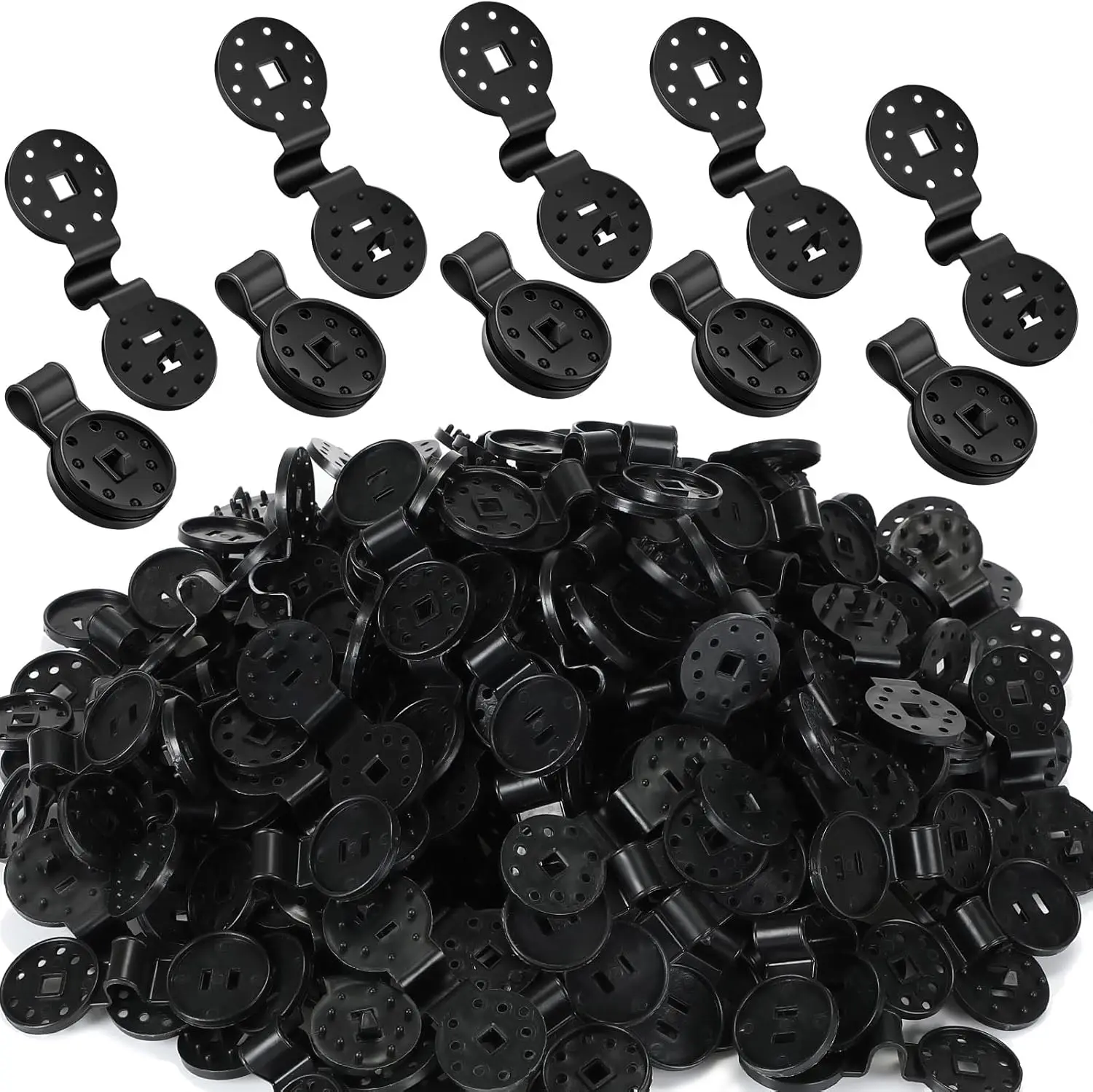 

Black Shade Cloth Plastic Clips Round Sunshade Net Fixing Clip Fabric Clips( 400 Pcs)