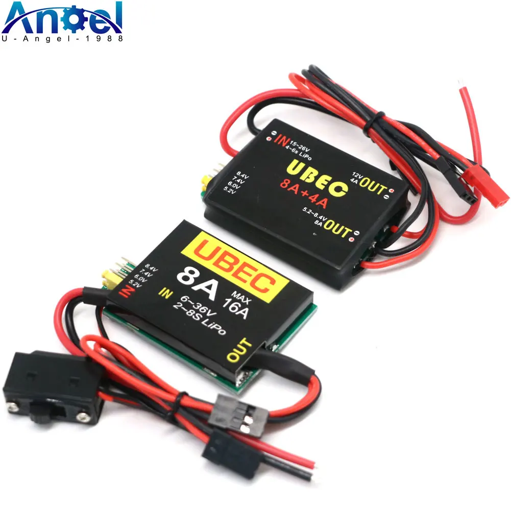 

2S-6S 6-36V UBEC-8A BEC DUAL UBEC 8A/16A 5.2/6.0/7.4v/8.4v Servo Separate Power Supply RC Car Fix-Wing Airplane Robot Arm