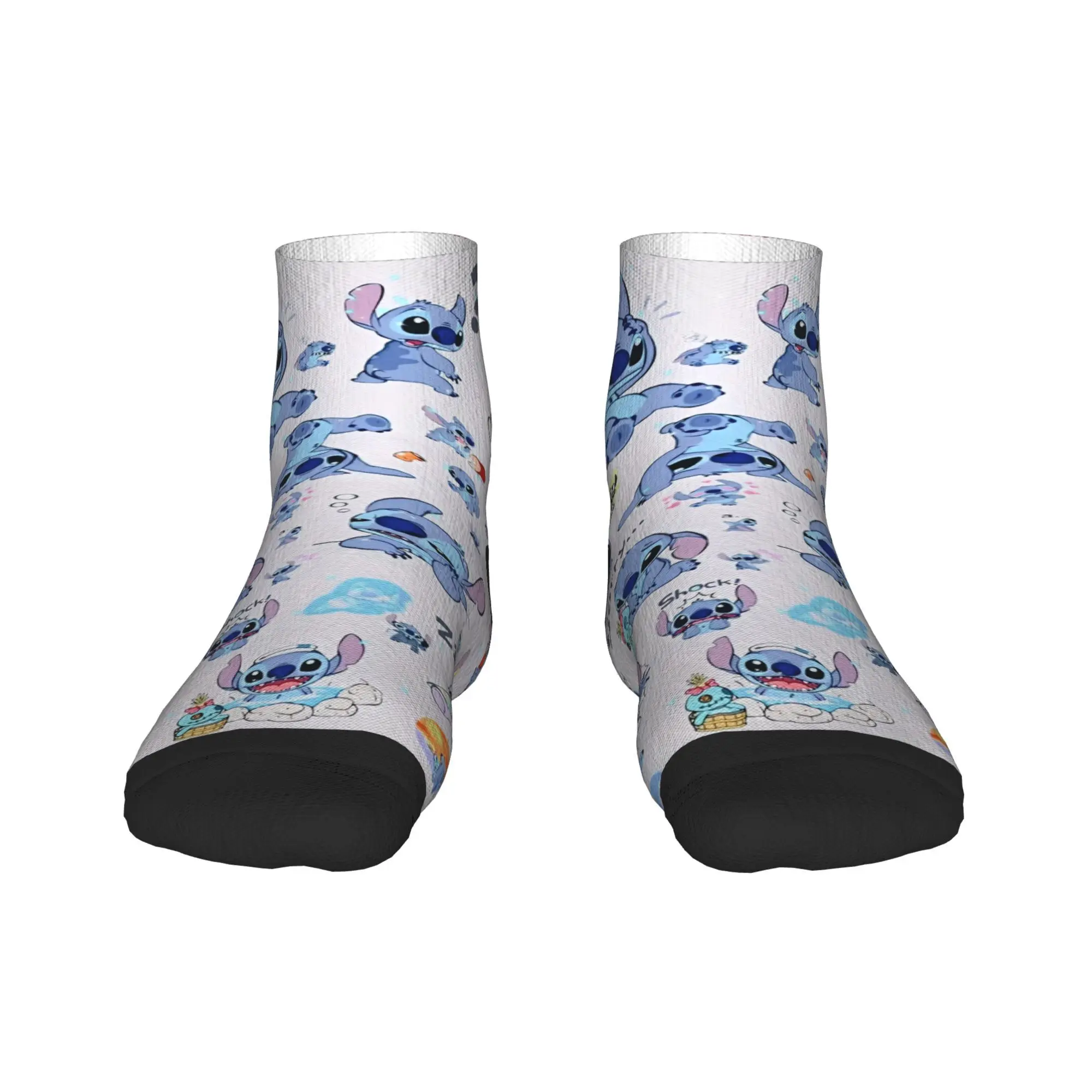 

Cute Stitch Cartoon Casual Socks For Men Kawaii Elegant Soft Ankle Socks Autumn Outdoor Sports Pattern Non Skid Sock