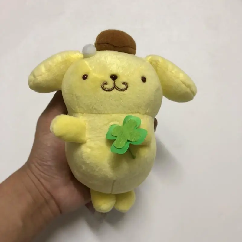 Pluszowy breloczek Hello Kitty Cinnamoroll z serii Flower Fairy, urocza kreskówkowa puszysta zabawka, zawieszka do kluczy, dekoracja do plecaka lub na zamek błyskawiczny.