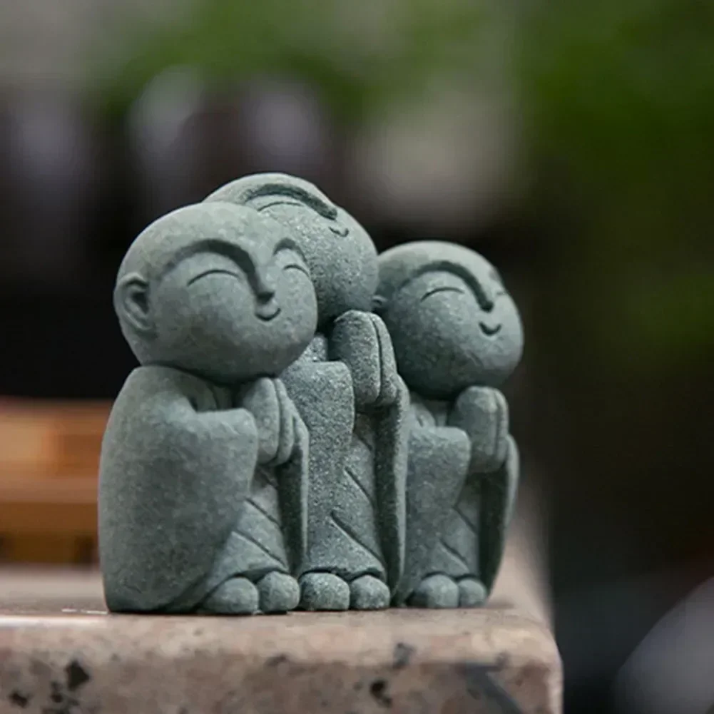 حديقة زخرفة بوذا تمثال البوذية التماثيل مصغرة الراهب تمثال متعددة الأغراض 1 مجموعة الصين زن الروحي