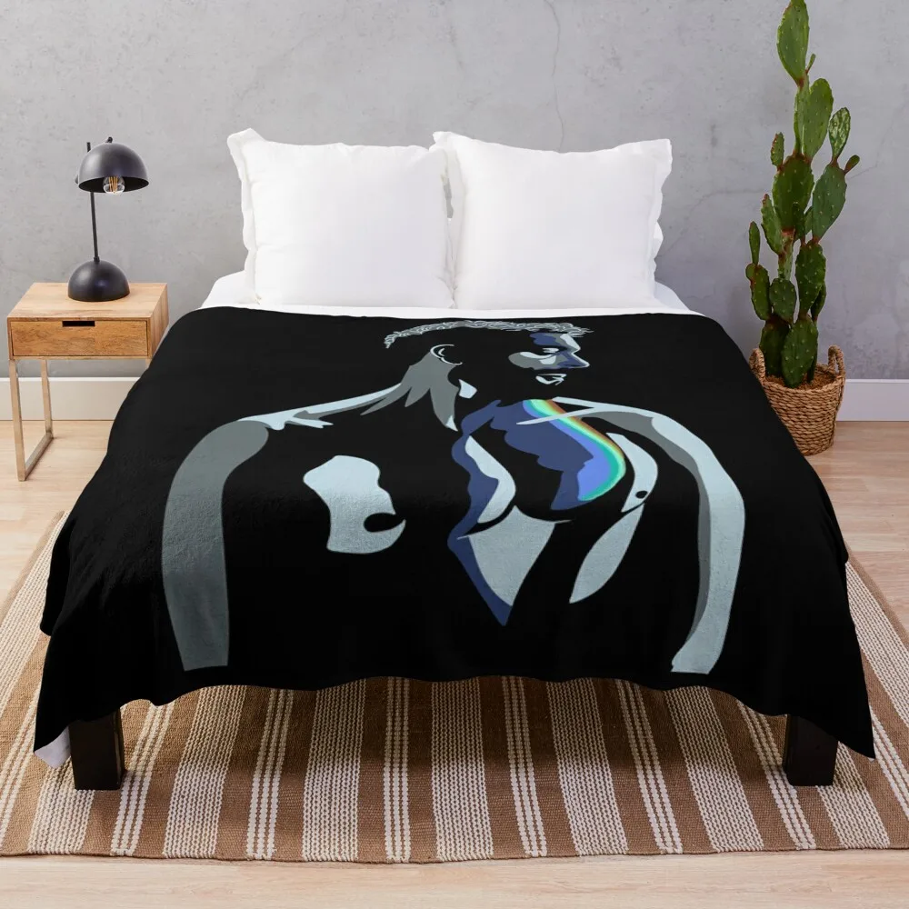 

Marco Mengoni Vector Portrait Throw Blanket Bed covers Blankets For Bed Blankets