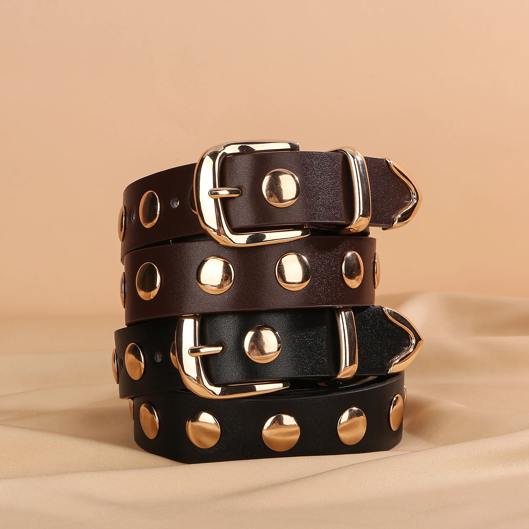PU Leather Women\'s Belt with Metal Buckle for Jeans and Dress Amazon.com: TRIWORKS Women Leather Belt for Jeans Pants  main image 3
