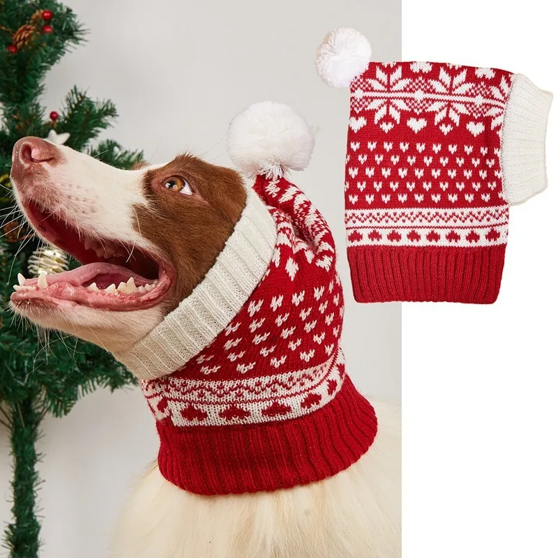 Design Marry Christmas Whole Sale Autumn Pet  Dog Beanie Winter Pet Dog Clothes Accessories  Year Happy