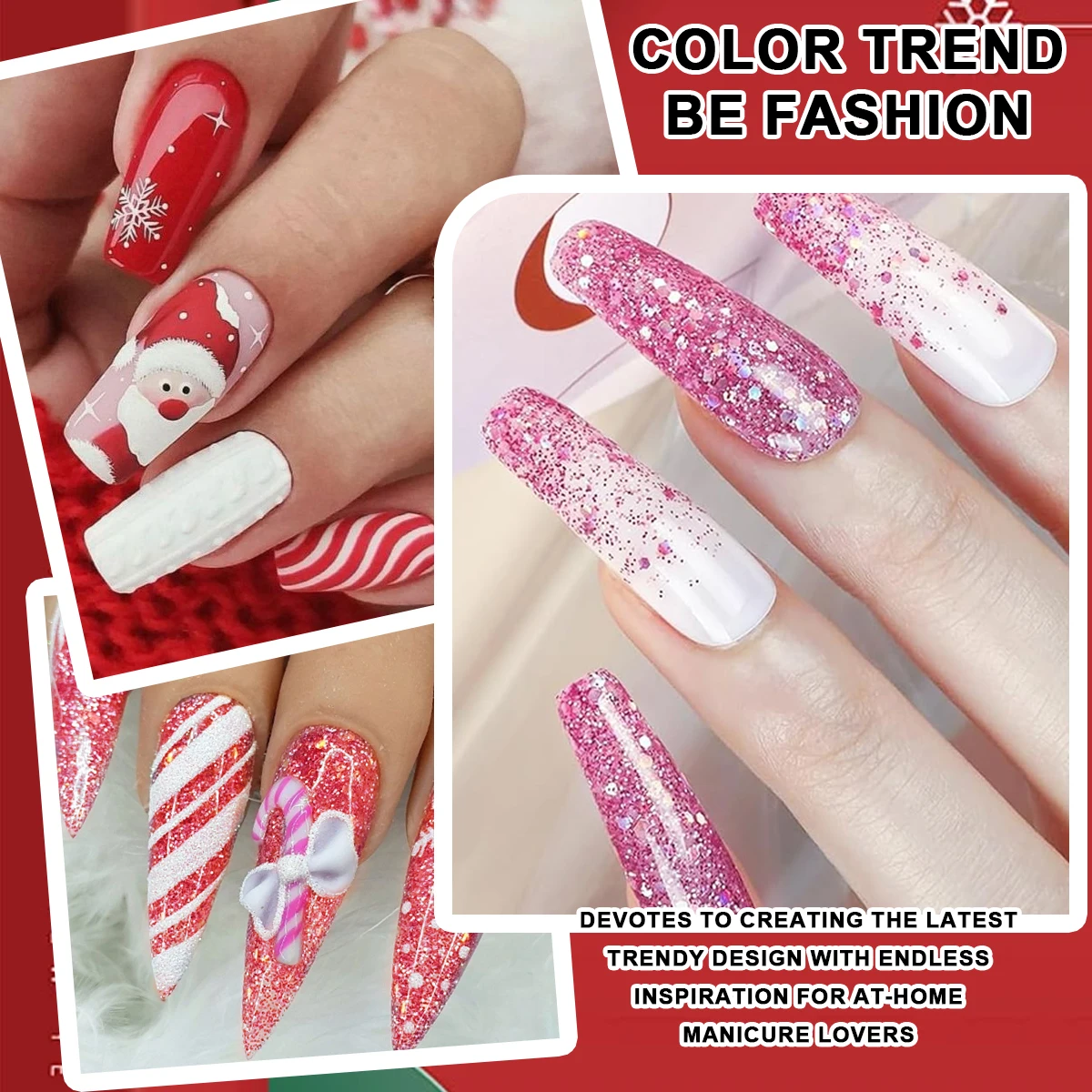 6 uds VOKY 7ML esmalte de uñas en gel de color sólido con polvo chalota para hidratación brillante para decoración de uñas en el hogar o regalos de Año Nuevo