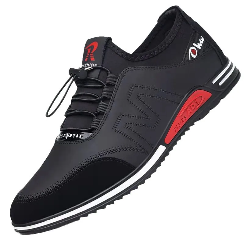 Platform Men\'s Casual Sneakers black High Quality Men Sports Leather Shoes for man Board Tennis Shoes men sneakers