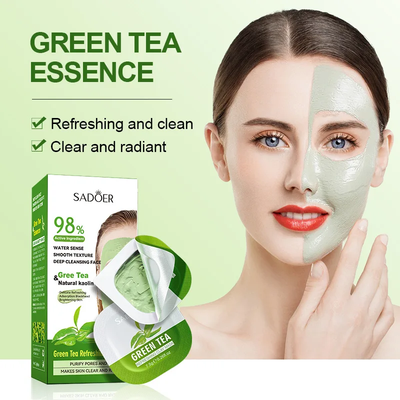24pcs Matcha Rose Turmeric Mud Face Masks Clay Mask Deep Cleaning Blackhead Remove Moisturizing Oil Control Cream Mask Skin Care