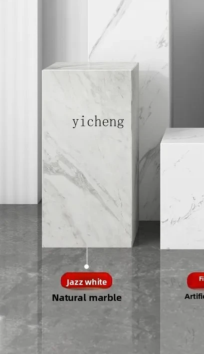 

TQH White Marble Sculpture Base Art Decoration Display Stand Mall Ornament