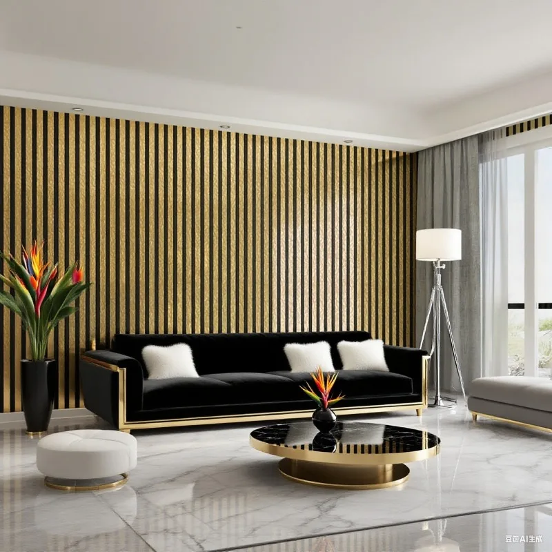 Plane Bright Wallpaper Mirror Self-adhesive Foam Wall Stickers Wall Covering Home Decoration Background Thick Grid Wall Decals